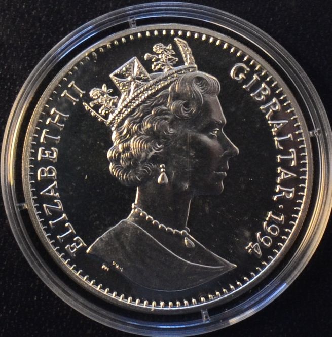 Hovedbilde Gibraltar: 1 Crown 1994 Eisenhower (1)