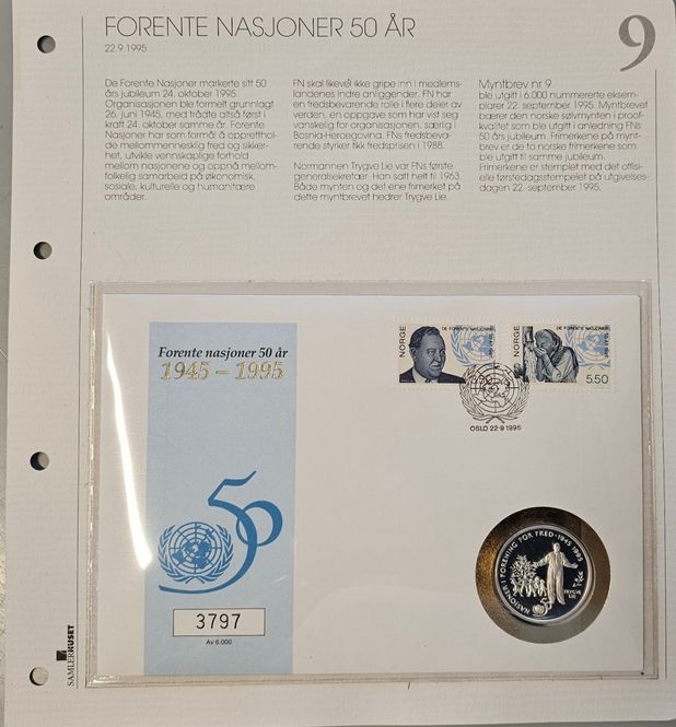 Hovedbilde Samlerhuset nr. 9 - FN 50 år 1995