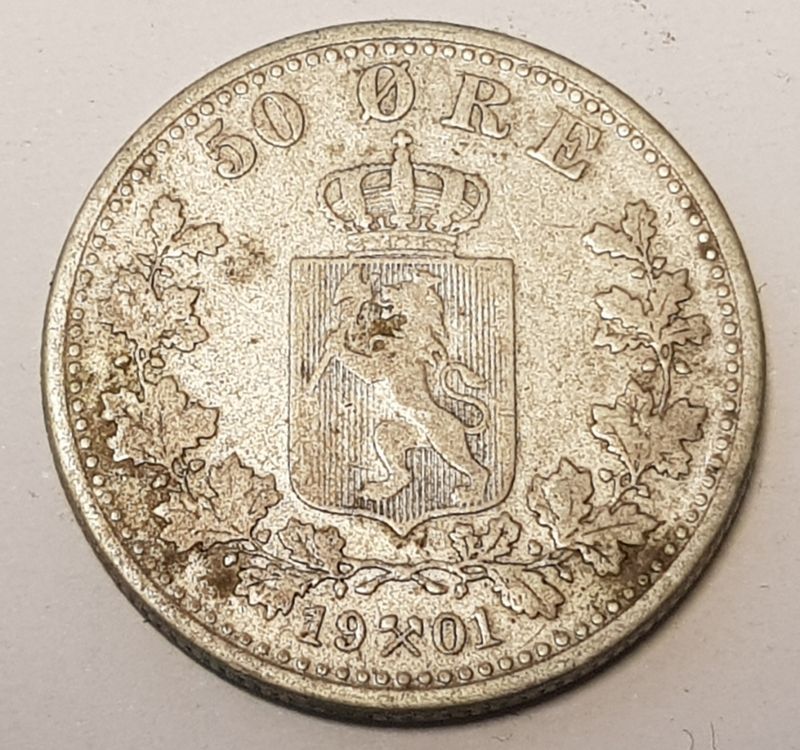 50 øre 1901 kv. 1