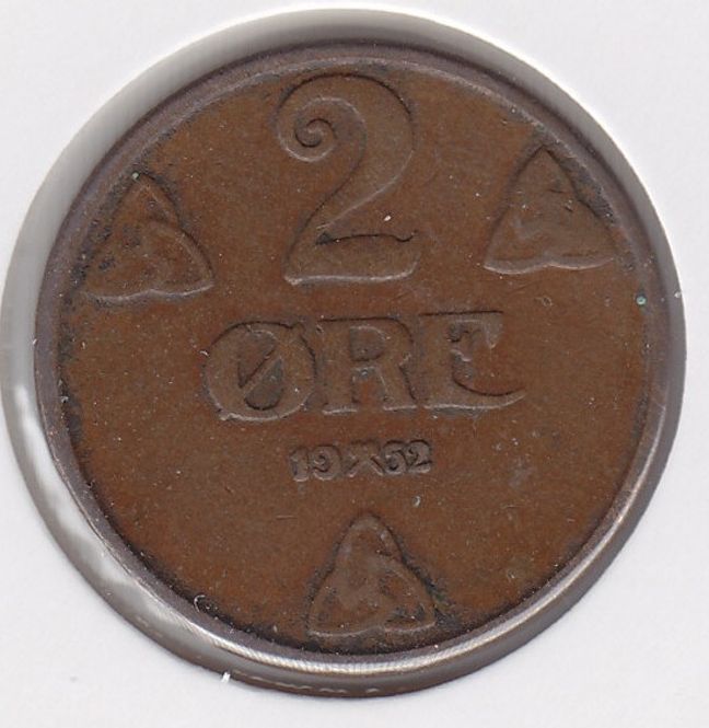 Hovedbilde 2 øre 1952 kv. 1