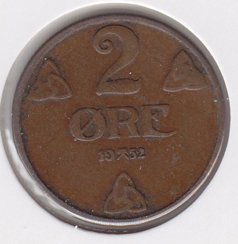 2 øre 1952 kv. 1