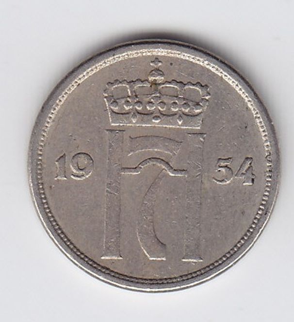 Hovedbilde 10 øre 1954 kv. 1
