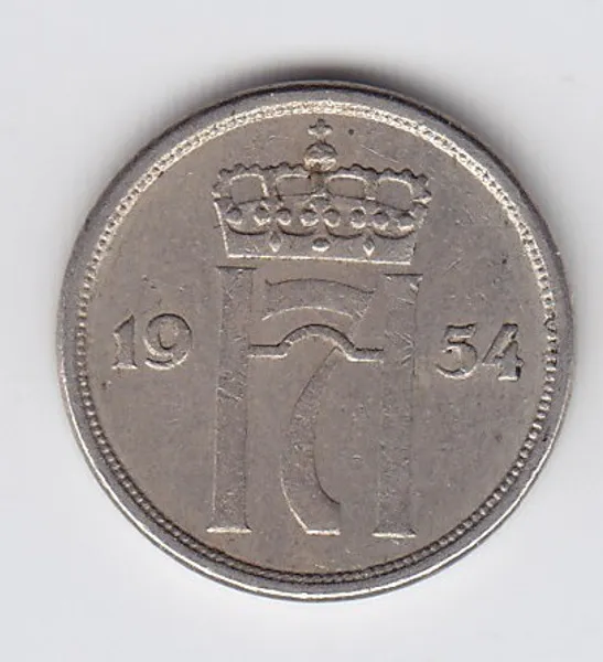 Hovedbilde 10 øre 1954 kv. 1