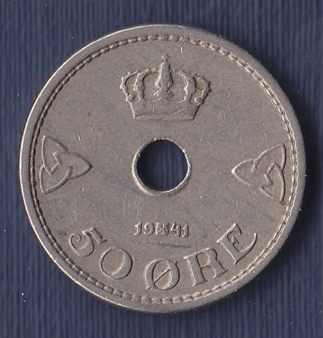 Hovedbilde 50 øre 1941 kv. 1
