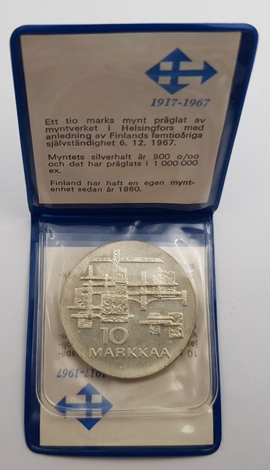 Hovedbilde Suomi Finland 1917-1967 10 Markkaa