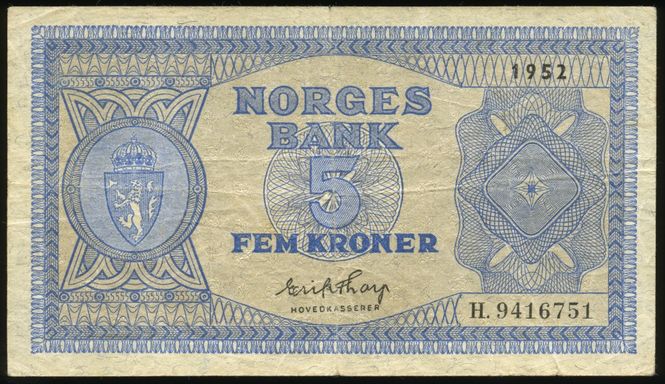 Hovedbilde 5 kr 1952 H.9416751 kv. 1/1-