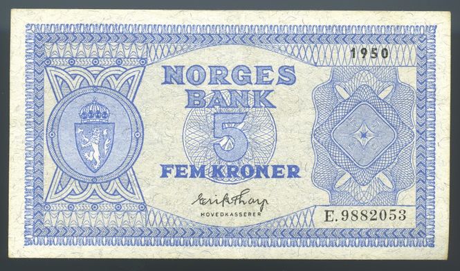 Hovedbilde 5 kr 1950 E.9882053 kv. 1+