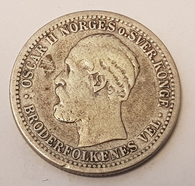 50 øre 1895 kv. svak 1 (nr. 1)