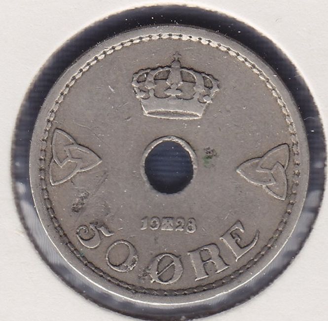 Hovedbilde 50 øre 1928 kv. 1