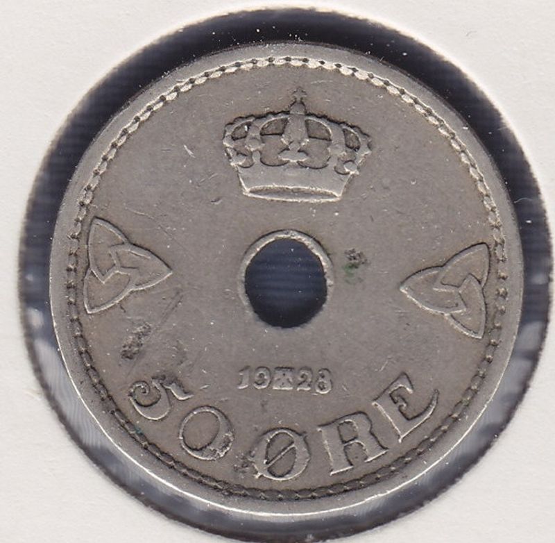 50 øre 1928 kv. 1