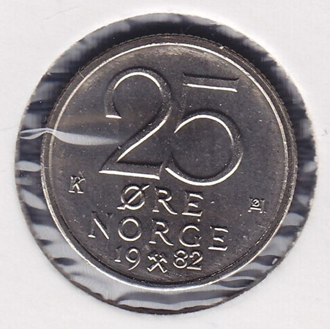 Hovedbilde 25 øre 1982 kv. 0