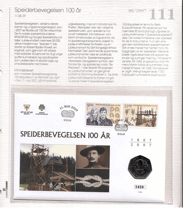 Hovedbilde Samlerhuset Nr 111. - Speiderbevegelsen 100 år