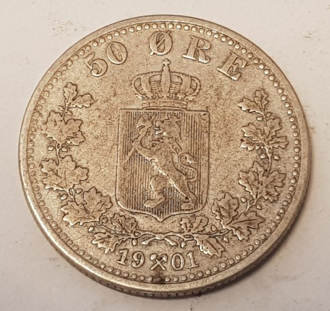 Hovedbilde 50 øre 1901 kv. 1 (nr. 3)
