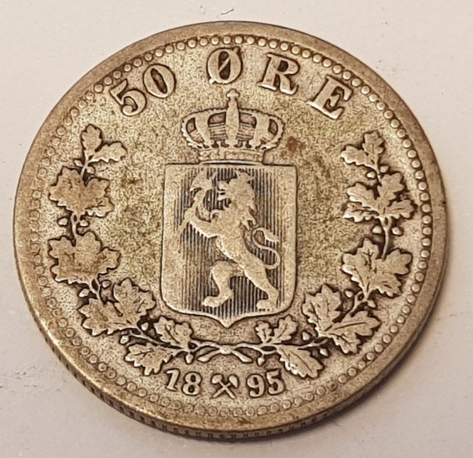 Hovedbilde 50 øre 1895 kv. 1/1-