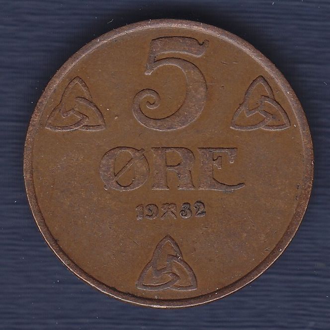 Hovedbilde 5 øre 1932 kv. 1