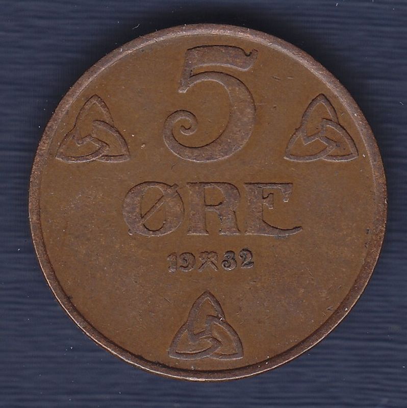 5 øre 1932 kv. 1