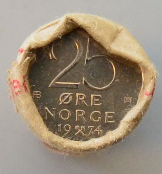 Hovedbilde 25 øre rull 1974