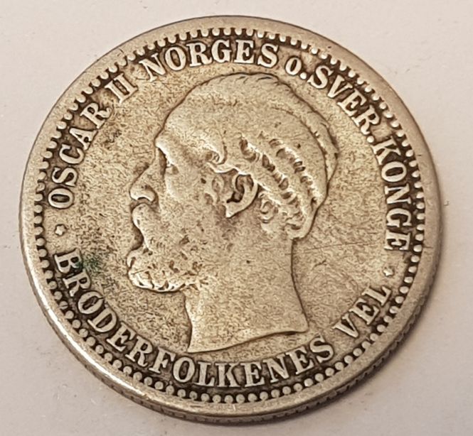 Hovedbilde 50 øre 1896 kv. 1/1-
