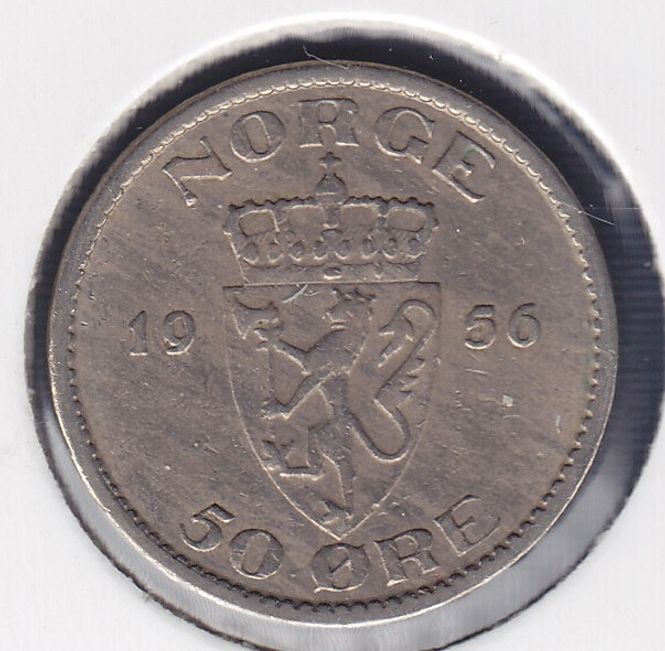 Hovedbilde 50 øre 1956 kv. 1