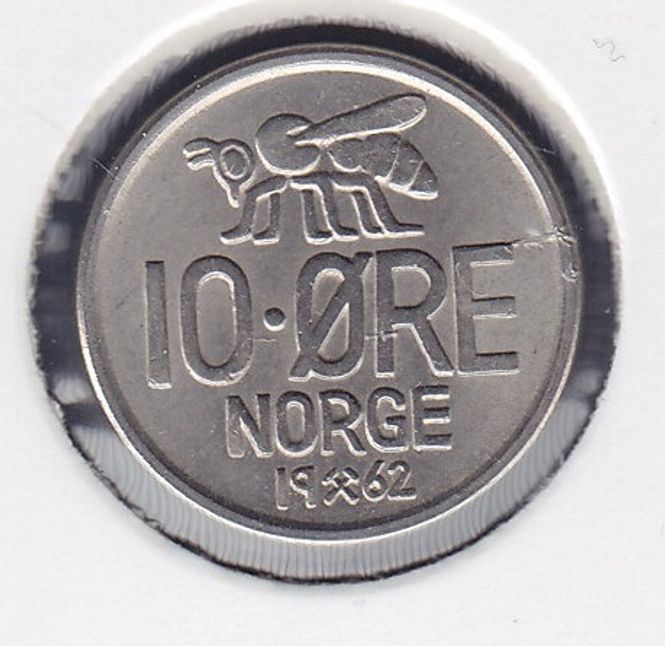 Hovedbilde 10 øre 1962 kv. 0